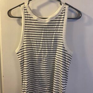 H&M Black and White Striped Tank